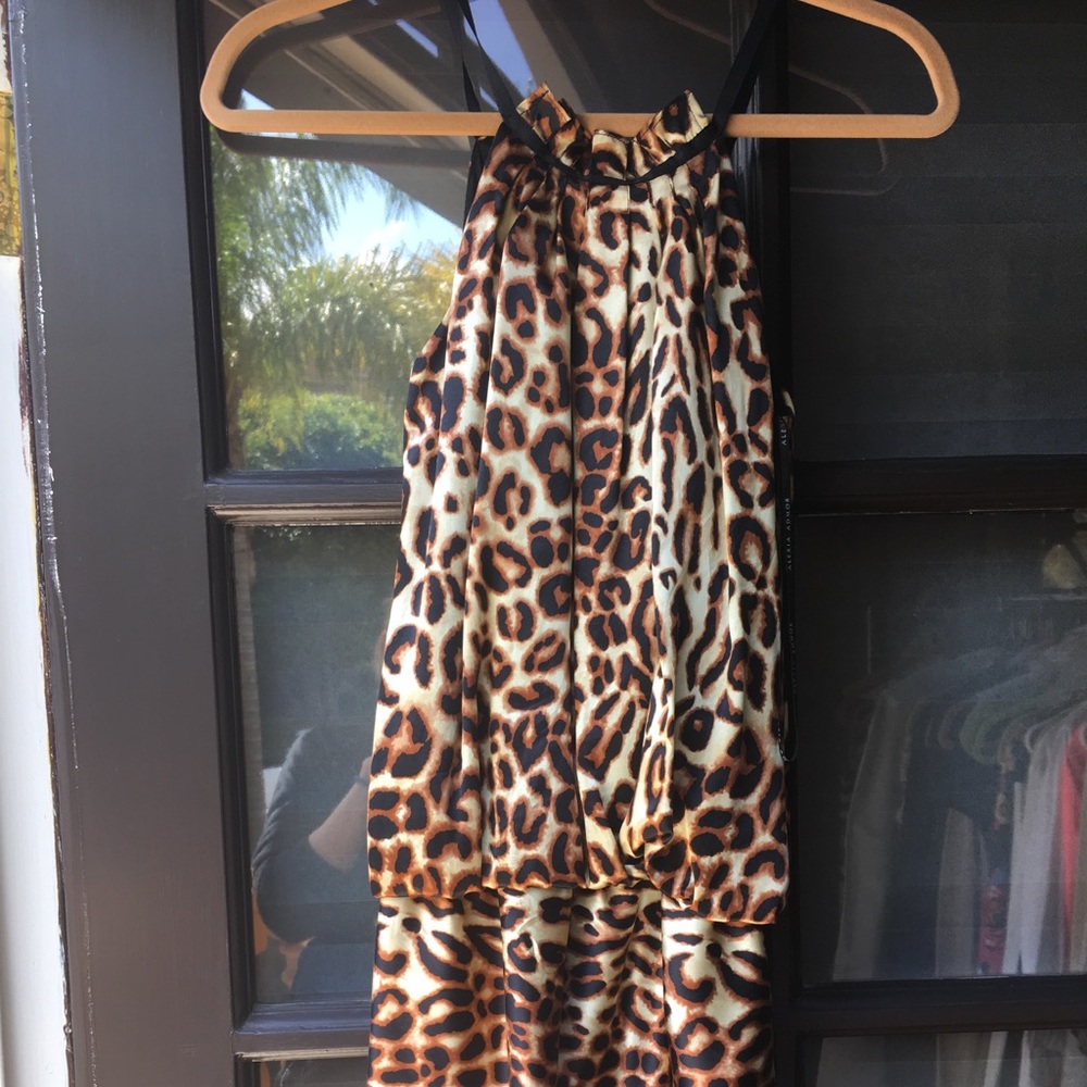 Leopard Halter Cocktail Dress